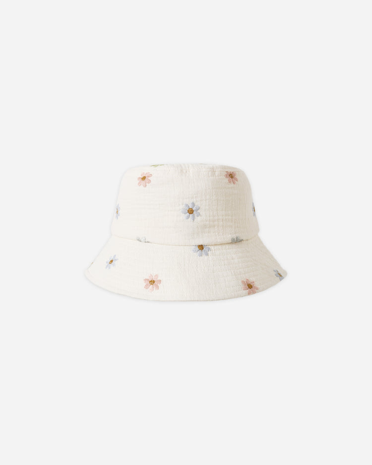 Daisy Embroidered Bucket Hat