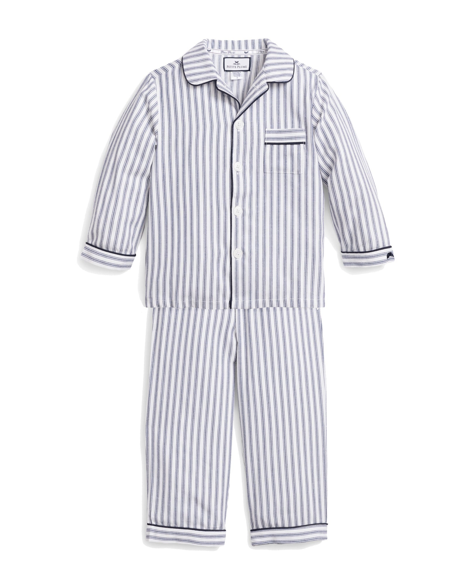 Navy Ticking Stripe Pajamas