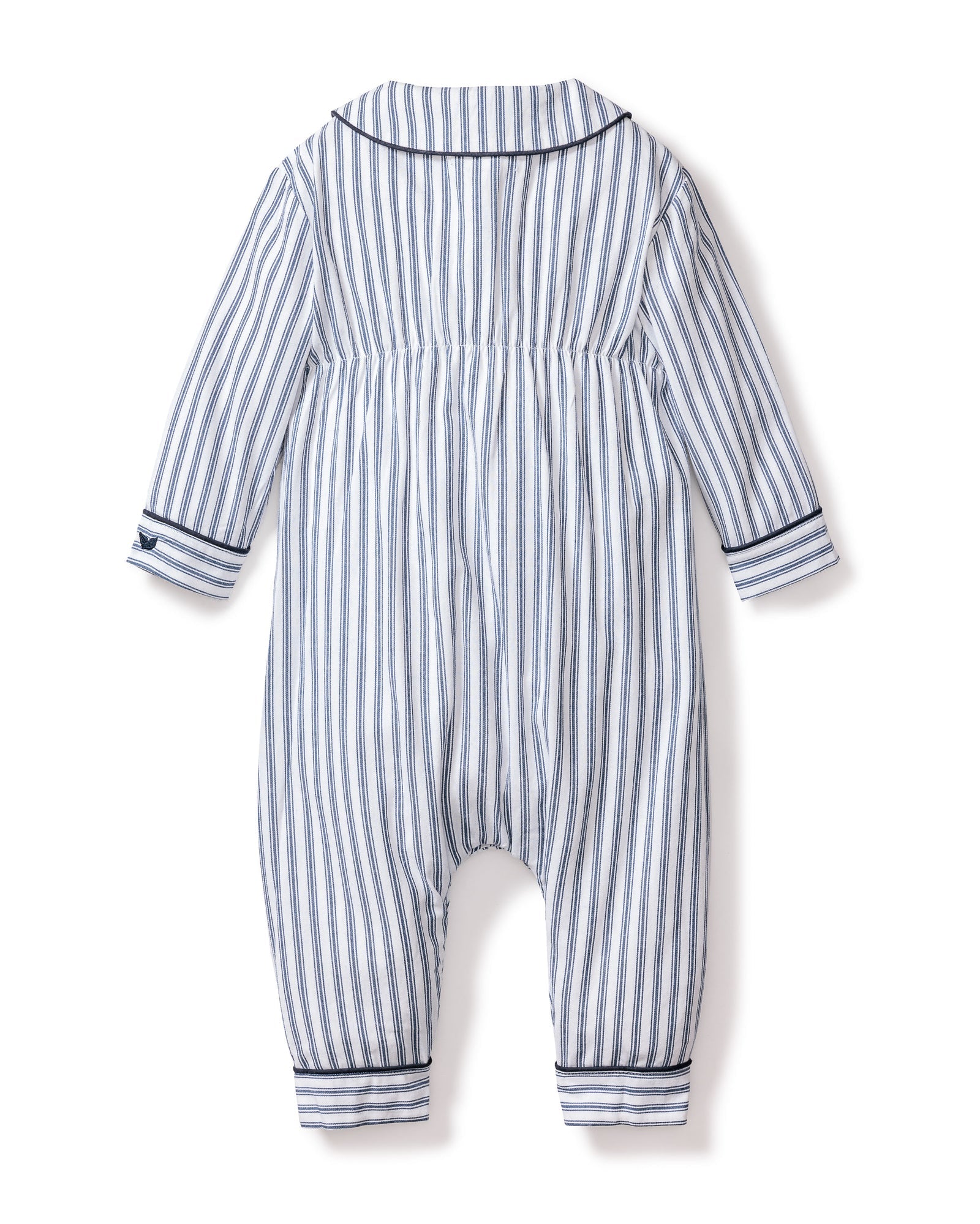Navy Ticking Stripe Romper