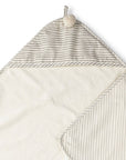 Grey Stripe Hooded Towel
