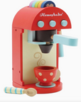 Wooden Toy Coffee Machine & Pods