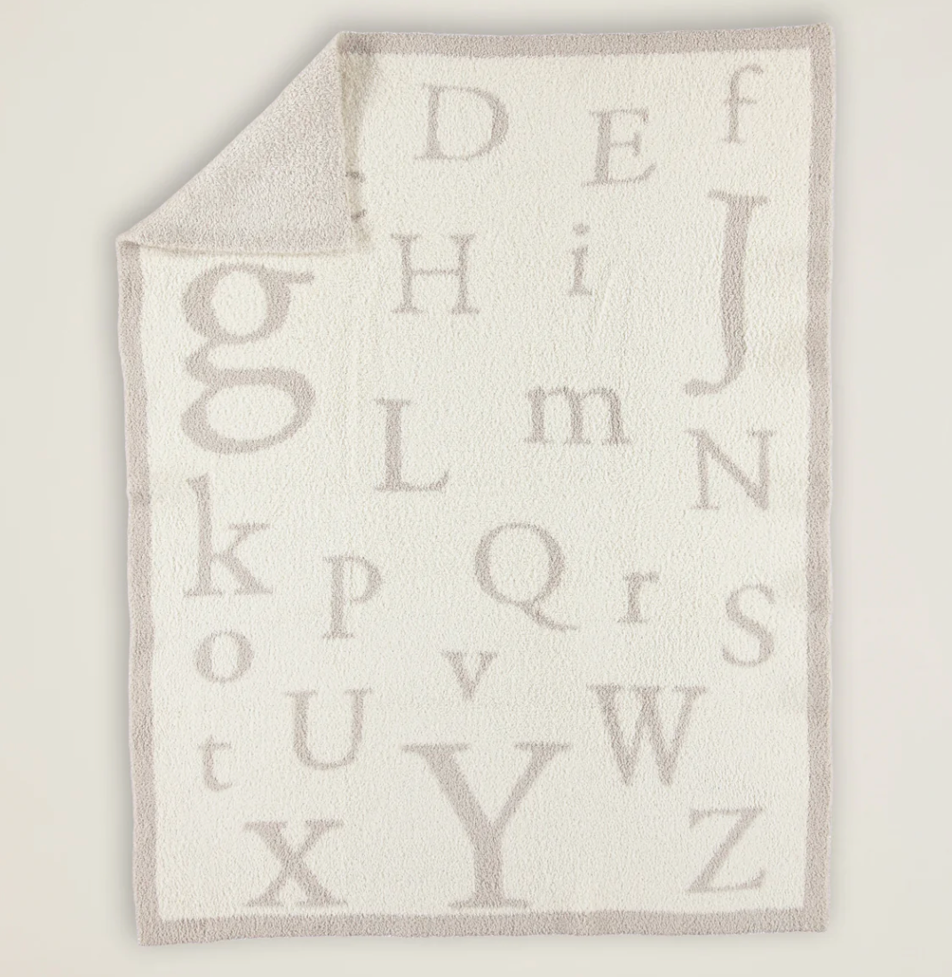 Barefoot Dreams Stone ABC Blanket