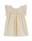 Ecru Heart Embroidered Baby Dress