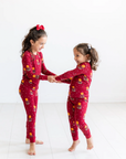 Golden Blooms Long Sleeve Pajama Set