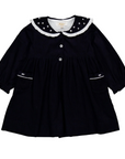 Leontine Navy Corduroy Dress