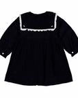 Leontine Navy Corduroy Dress