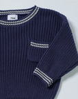 Navy Pearl Chunky Tennis Sweater