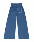 Girl's Chambray Embroidered Pant