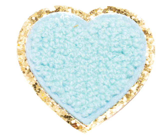 Chenille Heart Patch (set of 2)