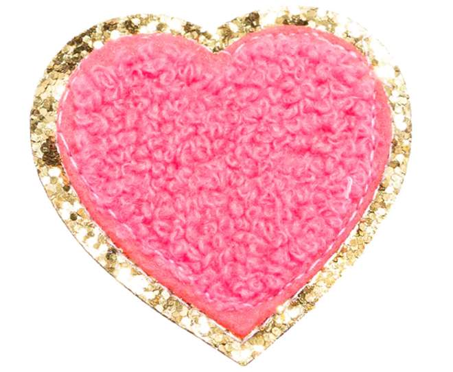 Chenille Heart Patch (set of 2)