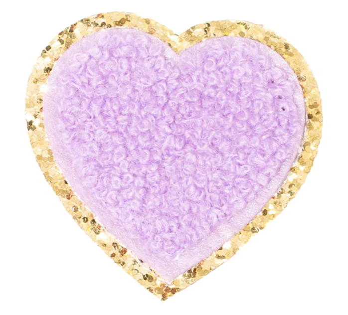 Chenille Heart Patch (set of 2)