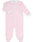 Pink Gingham Zipper Footie