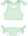 Palm Green Gingham Tie Knot Bikini