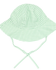 Minnow Green Gingham Sun Hat