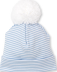 Striped Pom Pom Baby Hat