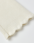 Ivory Scallop Edge Knit Legging