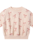 Red Bows Sweatshirt Set
