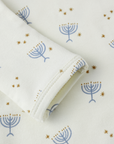 Quincy Mae Hanukkah Bamboo Zip Footie