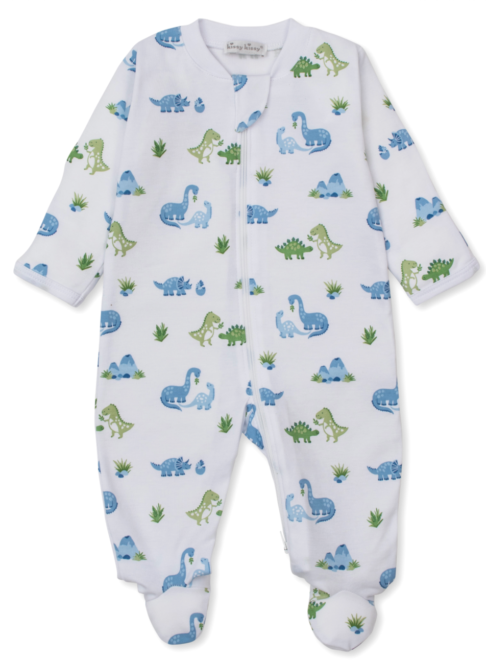 Kissy Kissy Dinosaur Delight Zip Footie