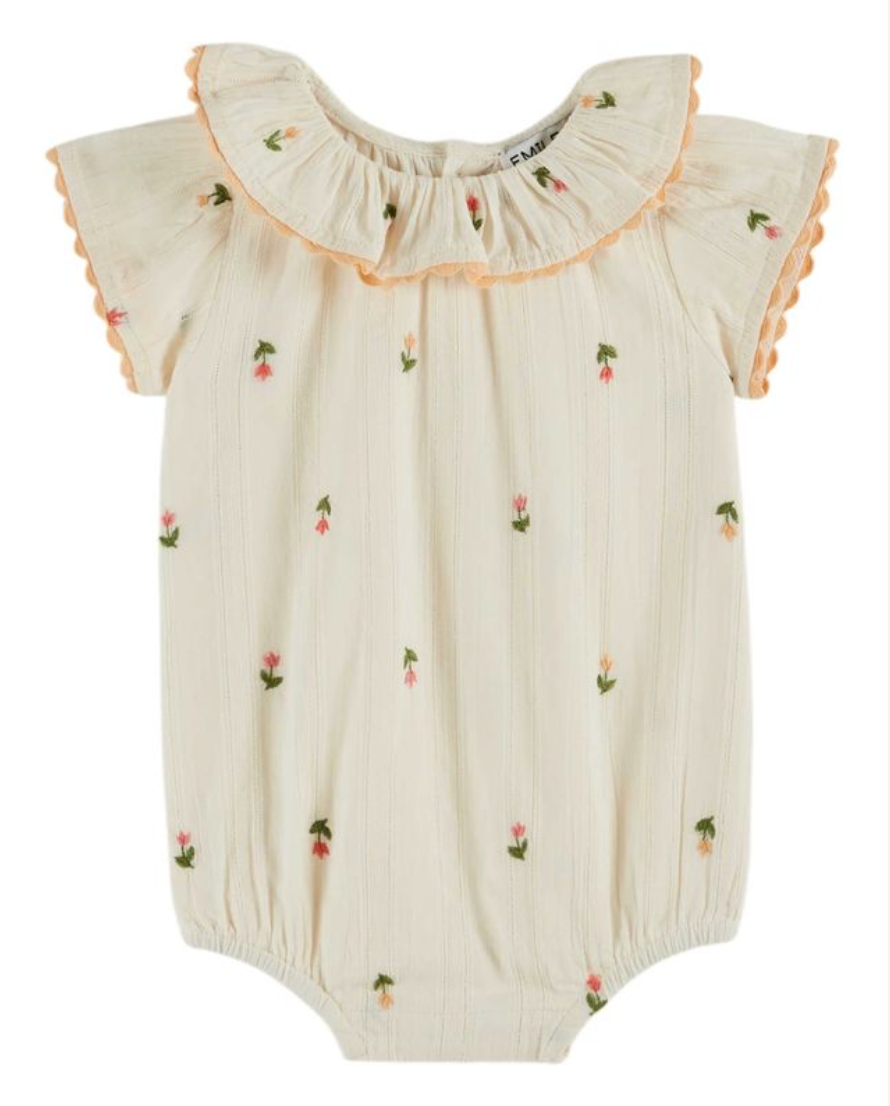 Cream Tulip Embroidered Bubble
