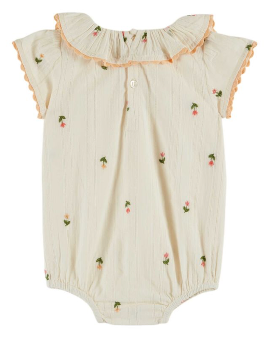 Cream Tulip Embroidered Bubble