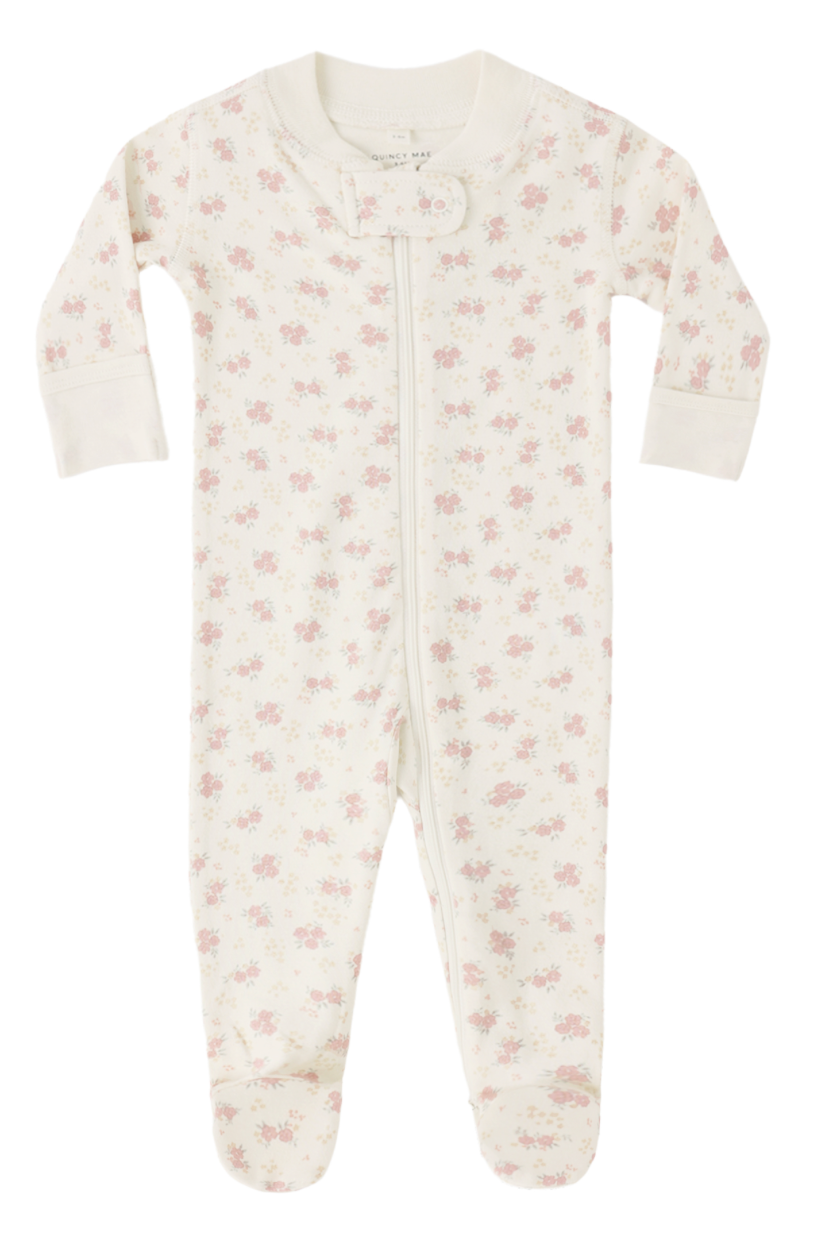Flower Field Zip Footie