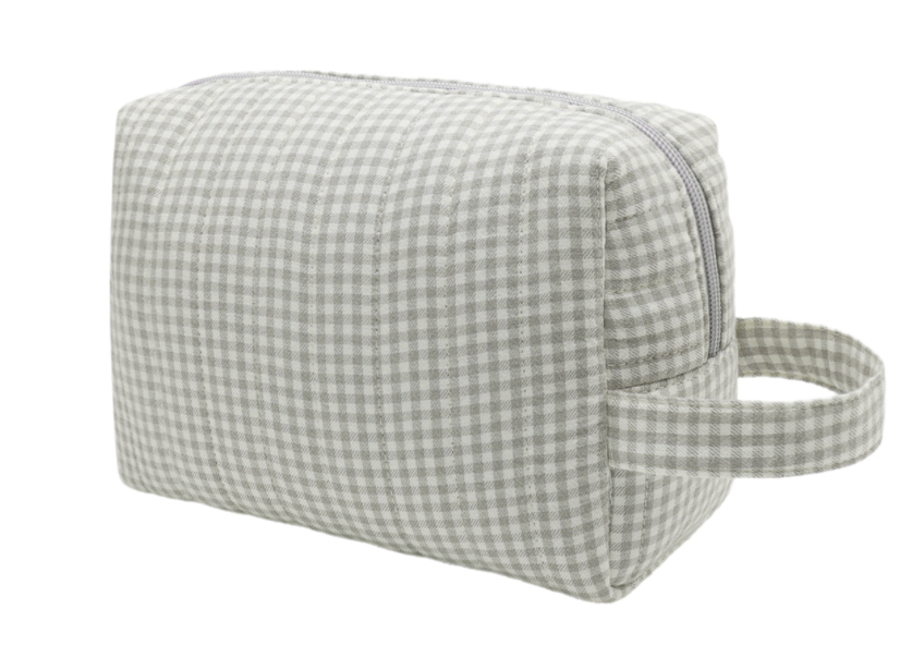 Sage Gingham Toiletry Bag