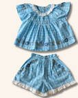 Lali Blue Plaid Short Set