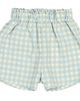 Buho Aqua Gingham Shorts