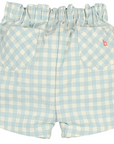 Buho Aqua Gingham Shorts