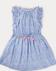 Florence Floral Blue Tie Waist Dress