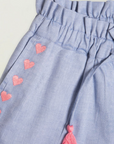 Roman Heart Embroidered Shorts