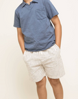 Buho Linen Stripe Bermuda Short