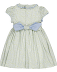 Hars Smocked Little Blue Print Dress
