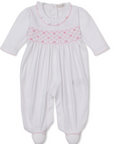 Kissy Premier White Bow Smocked Romper