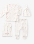 Folklore Floral Organic Cotton Pointelle Newborn 3 Piece TMH Set
