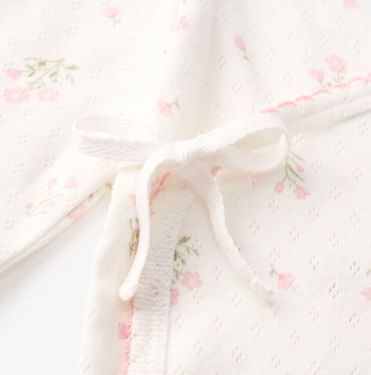 Folklore Floral Organic Cotton Pointelle Newborn 3 Piece TMH Set