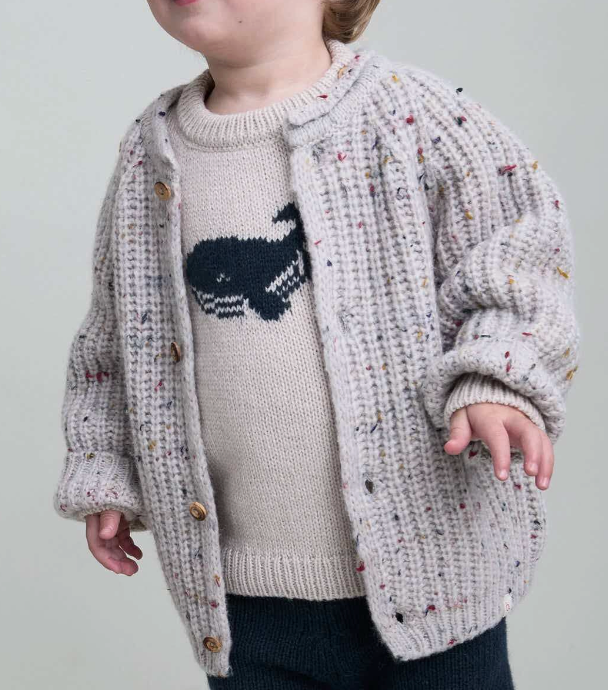 Buho Pearl Grey Botonato Cardigan