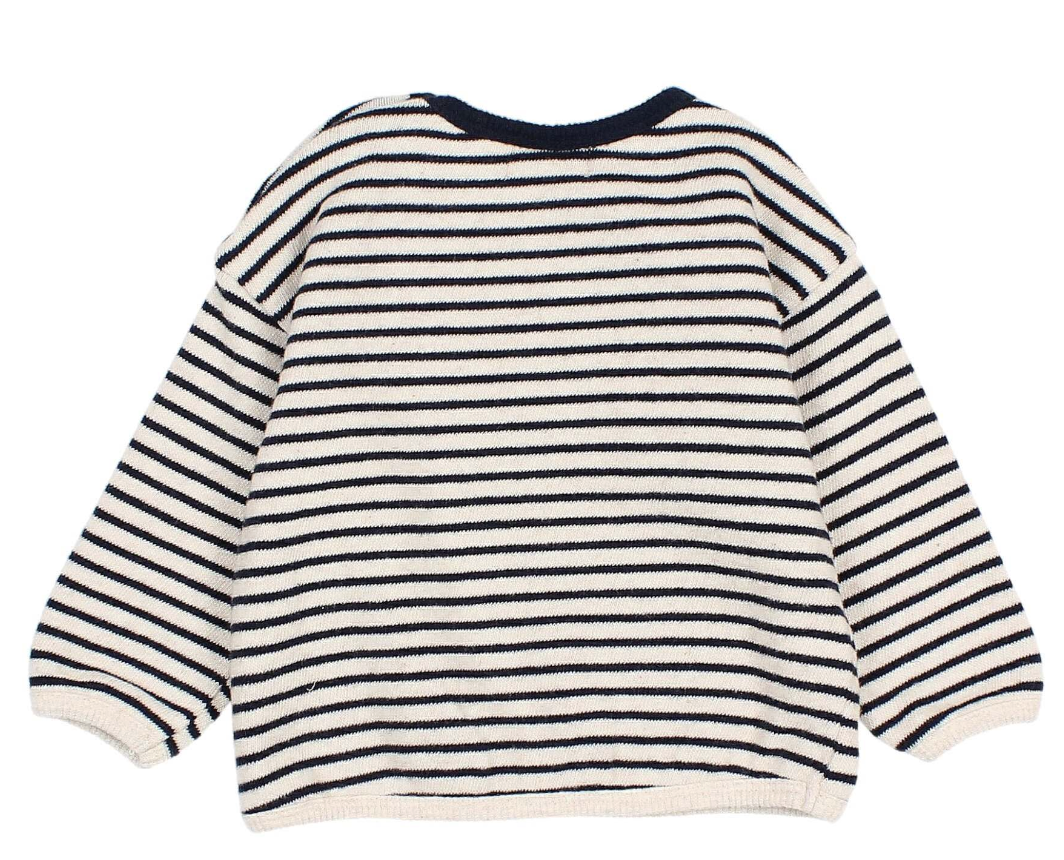 Buho Navy Stripe Soft Baby Sweatshirt