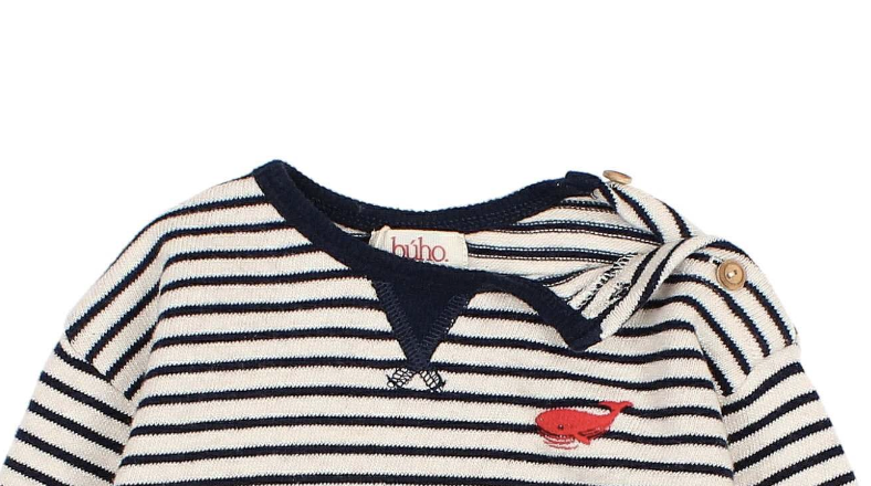 Buho Navy Stripe Soft Baby Sweatshirt