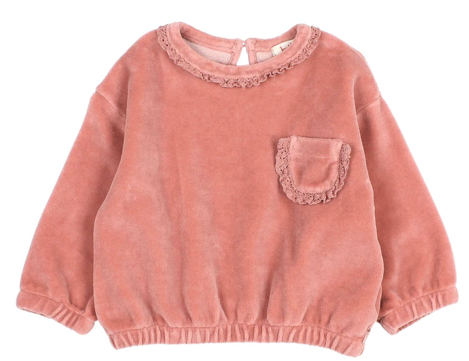 Buho Peony Velvet Sweatshirt