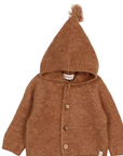 Buho Brown Hooded Baby Cardigan