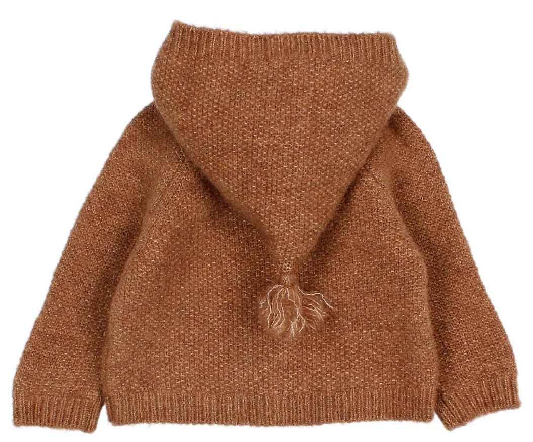 Buho Brown Hooded Baby Cardigan