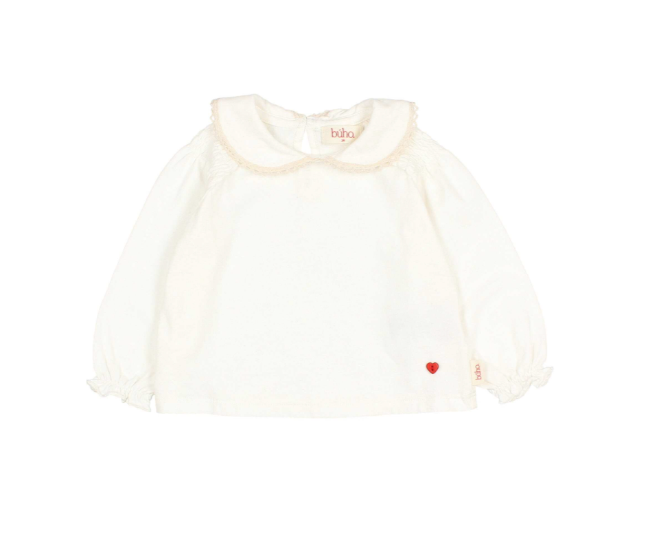 Off White Collared Baby Shirt