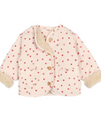 Ivory Mini Red Hearts Baby Jacket