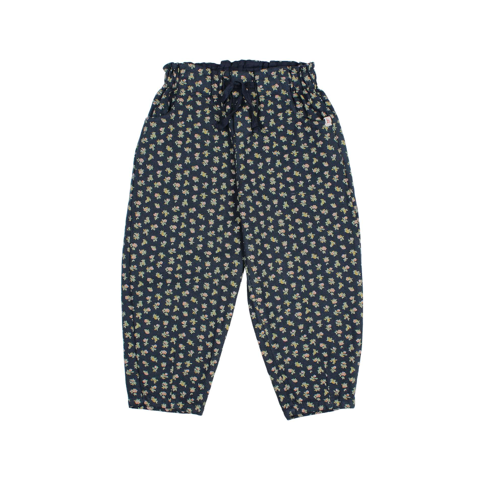 Navy Cottage Floral Girl's Pants