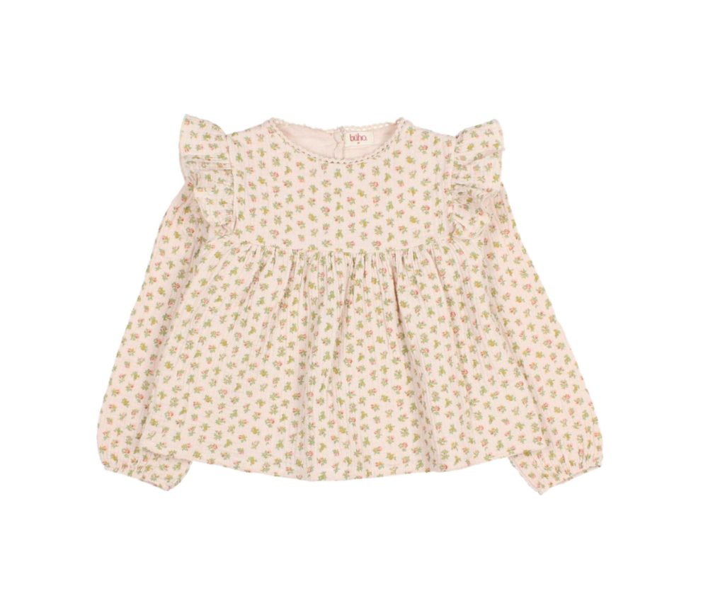 Cream Cottage Floral Blouse