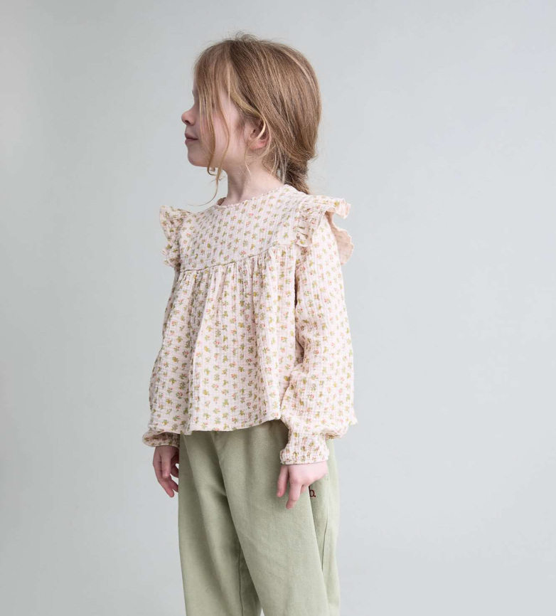 Cream Cottage Floral Blouse