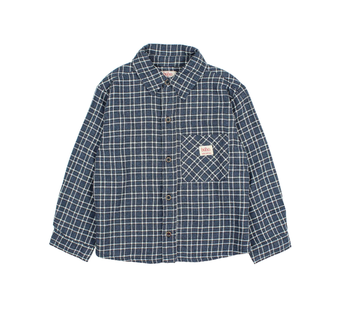 Buho Navy Tartan Boy's Shirt