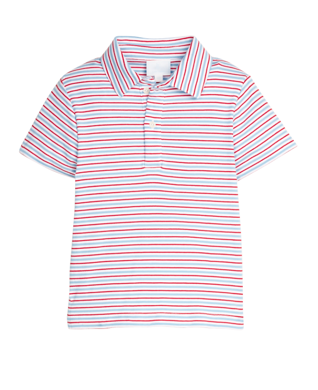 Primary Stripe Short Sleeve Polo